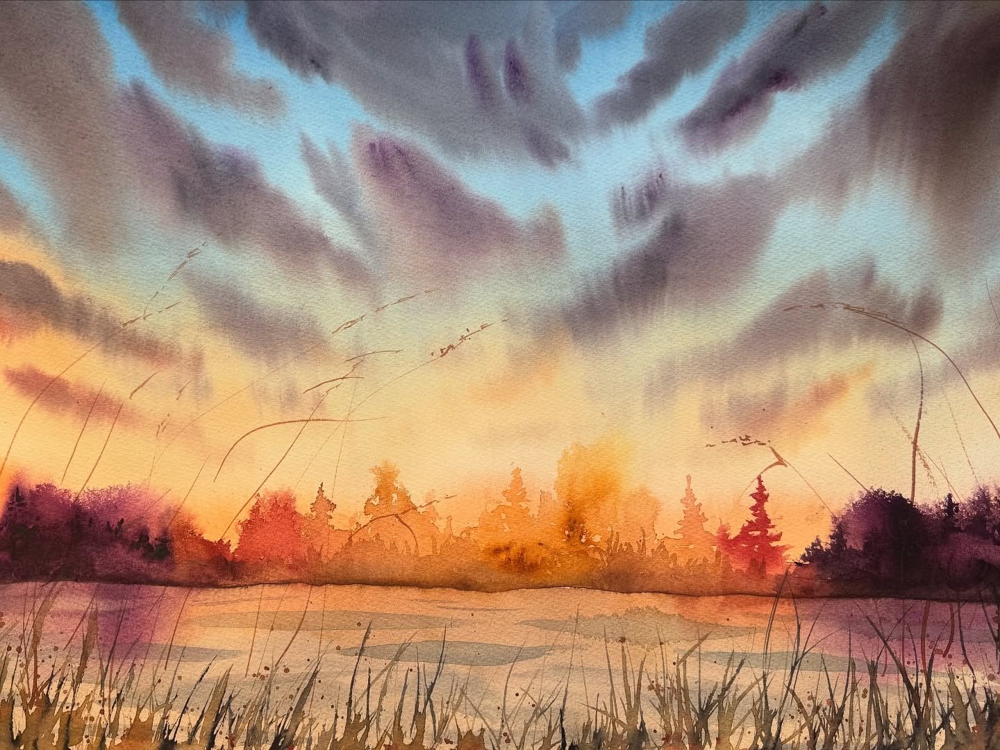 Orange himmel